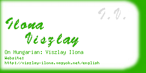 ilona viszlay business card